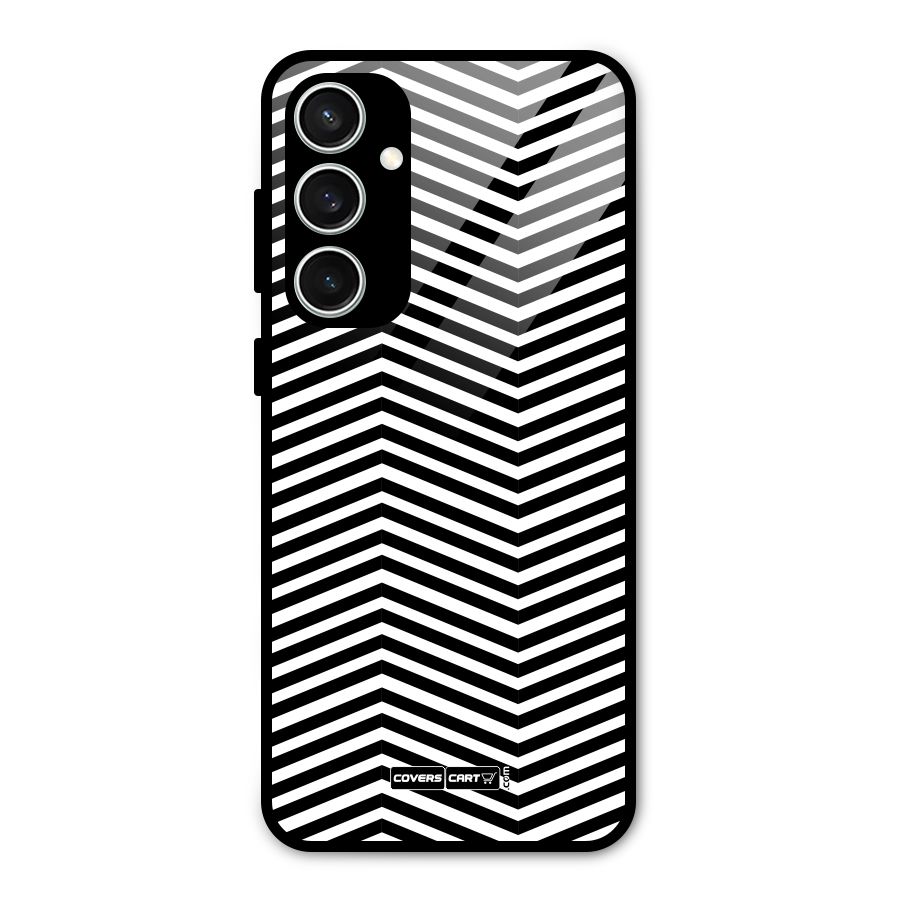 Classy Zig Zag Glass Back Case for Galaxy S23 FE