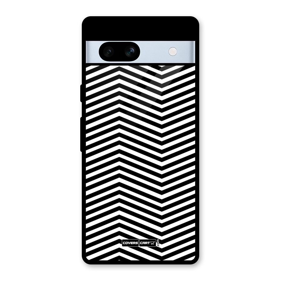 Classy Zig Zag Glass Back Case for Google Pixel 7a