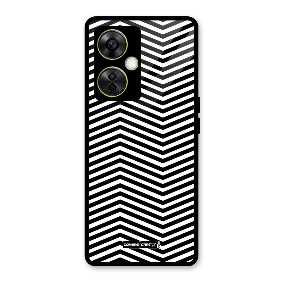 Classy Zig Zag Glass Back Case for OnePlus Nord CE 3 Lite