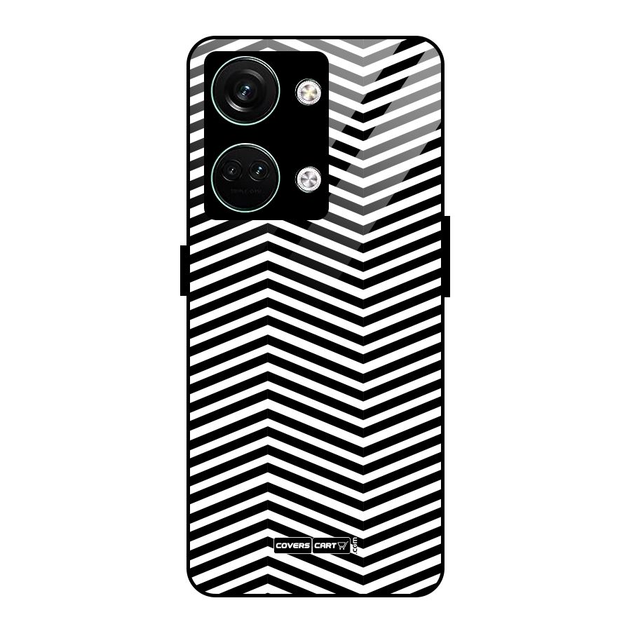 Classy Zig Zag Glass Back Case for Oneplus Nord 3