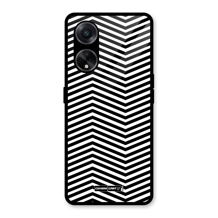 Classy Zig Zag Glass Back Case for Oppo F23