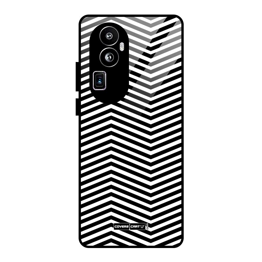 Classy Zig Zag Glass Back Case for Oppo Reno10 Pro Plus