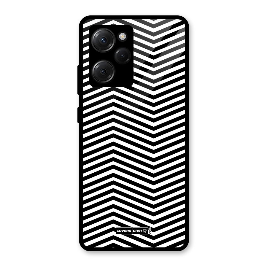 Classy Zig Zag Glass Back Case for Poco X5 Pro