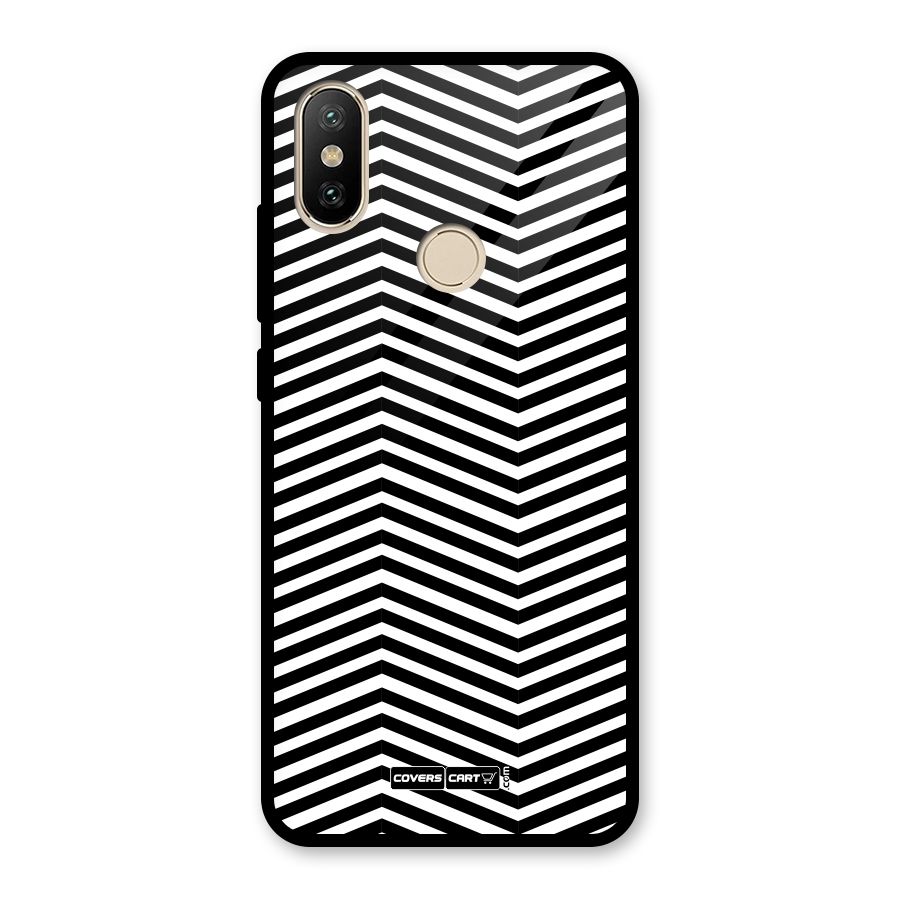 Classy Zig Zag Glass Back Case for Redmi A2
