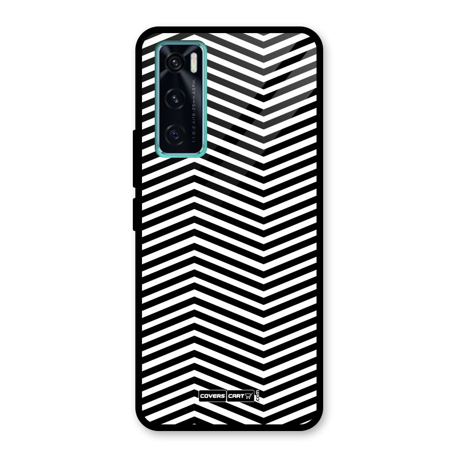 Classy Zig Zag Glass Back Case for Vivo V20 SE