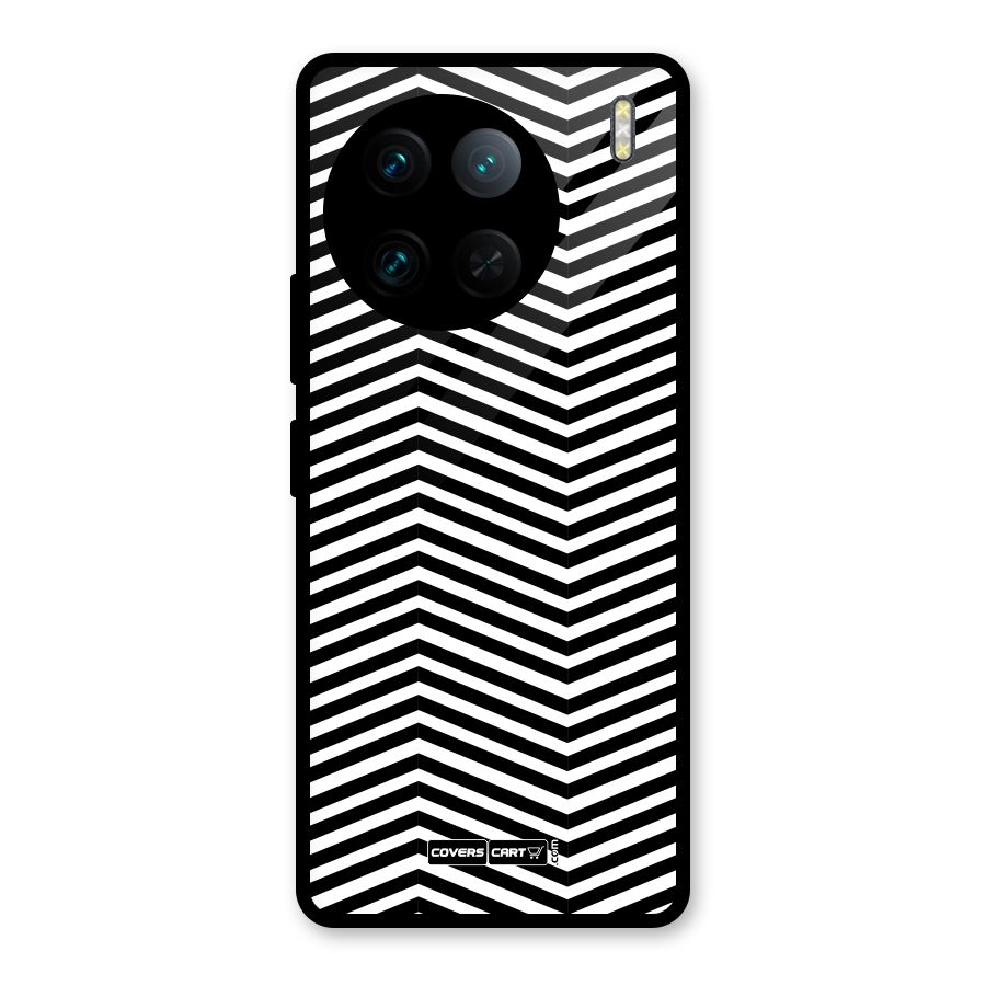 Classy Zig Zag Glass Back Case for Vivo X90 Pro