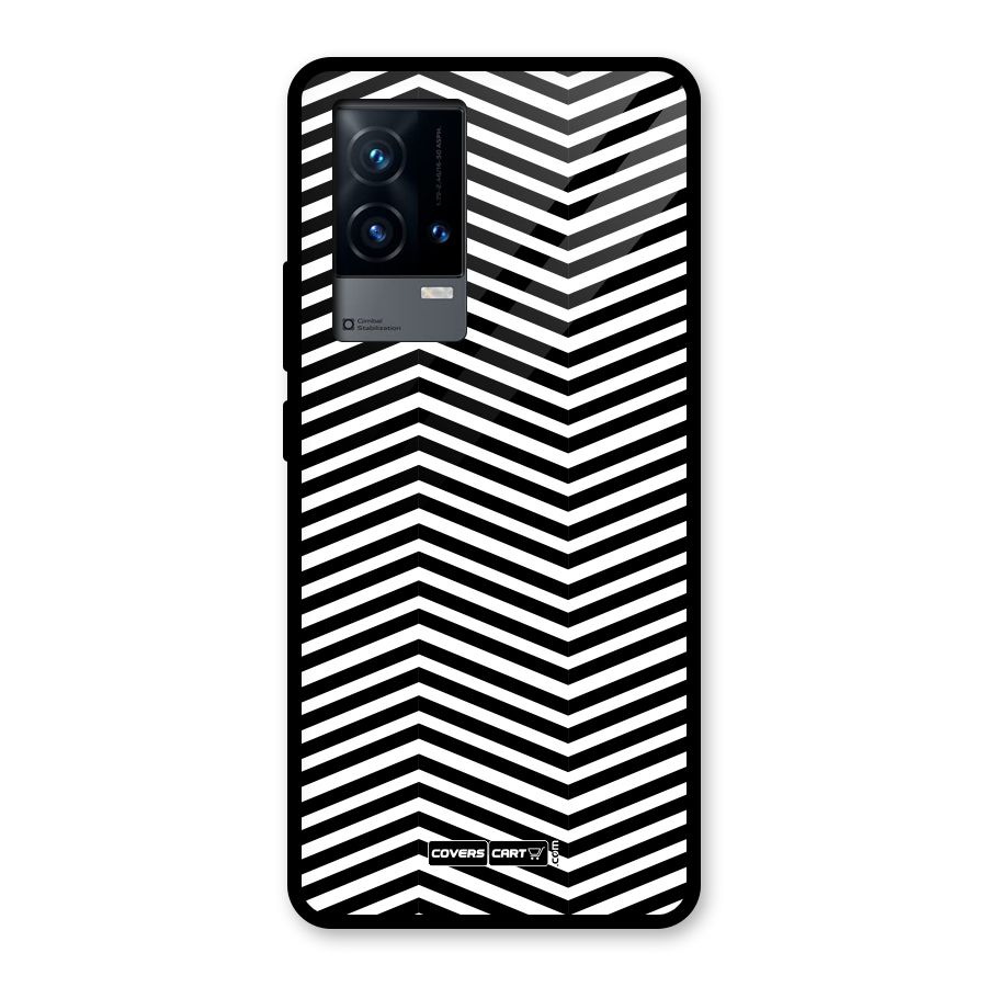 Classy Zig Zag Glass Back Case for iQOO 9 5G