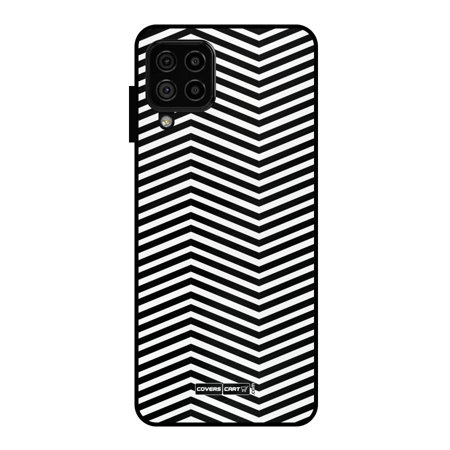 Classy Zig Zag Metal Back Case for Galaxy A22 4G