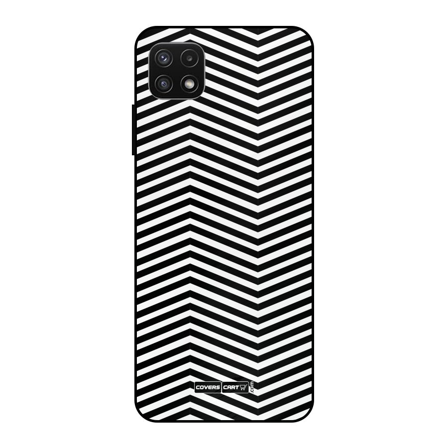 Classy Zig Zag Metal Back Case for Galaxy A22 5G