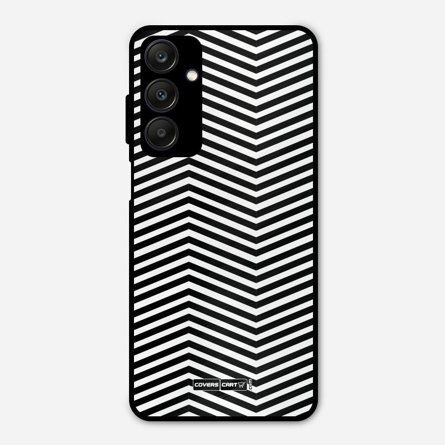 Classy Zig Zag Metal Back Case for Galaxy A25 5G