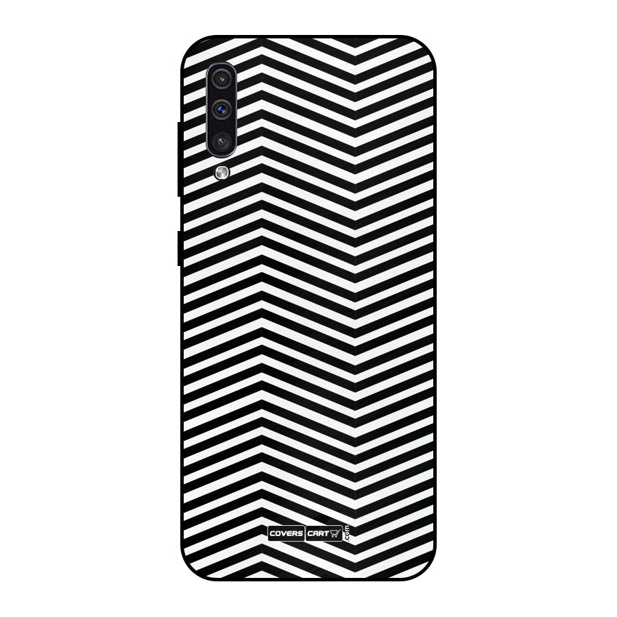 Classy Zig Zag Metal Back Case for Galaxy A50