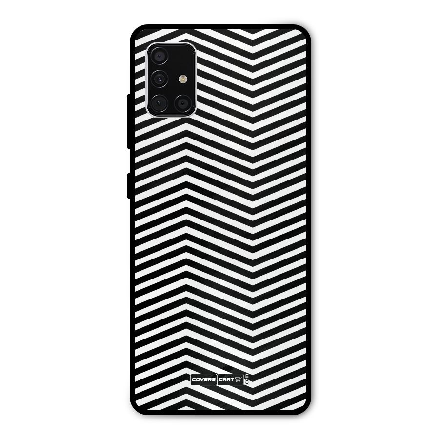 Classy Zig Zag Metal Back Case for Galaxy A51