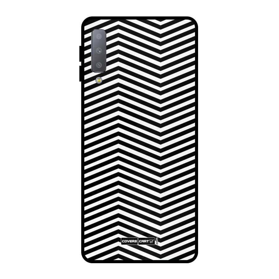 Classy Zig Zag Metal Back Case for Galaxy A7 (2018)