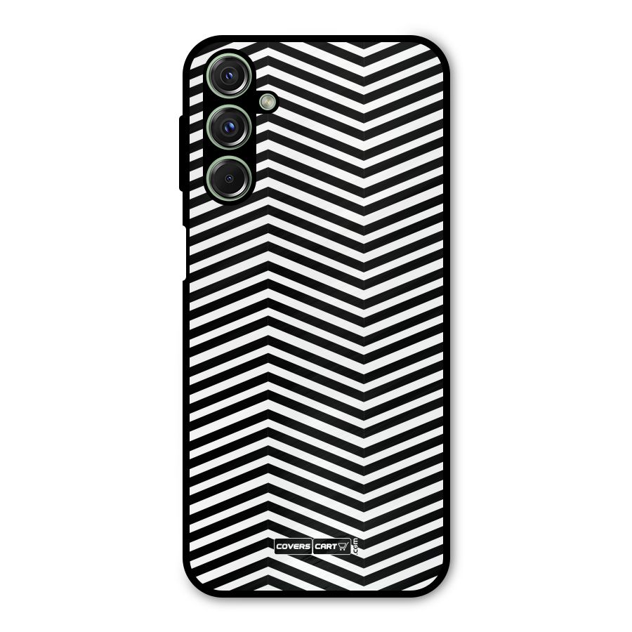 Classy Zig Zag Metal Back Case for Galaxy F34