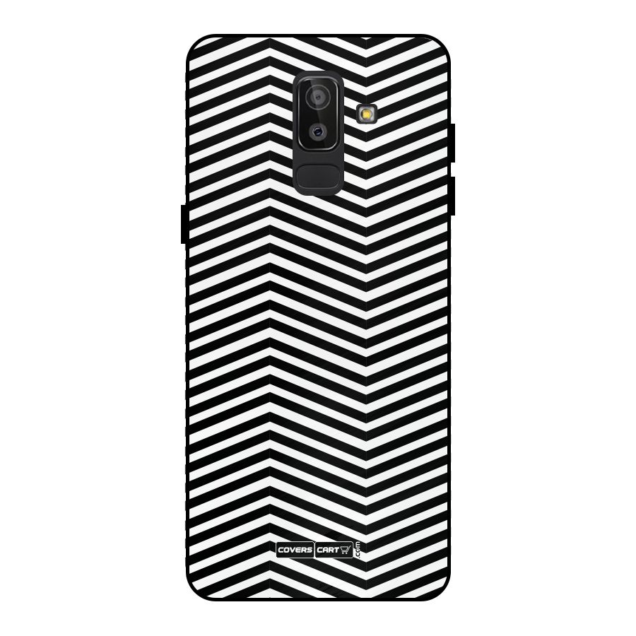 Classy Zig Zag Metal Back Case for Galaxy J8