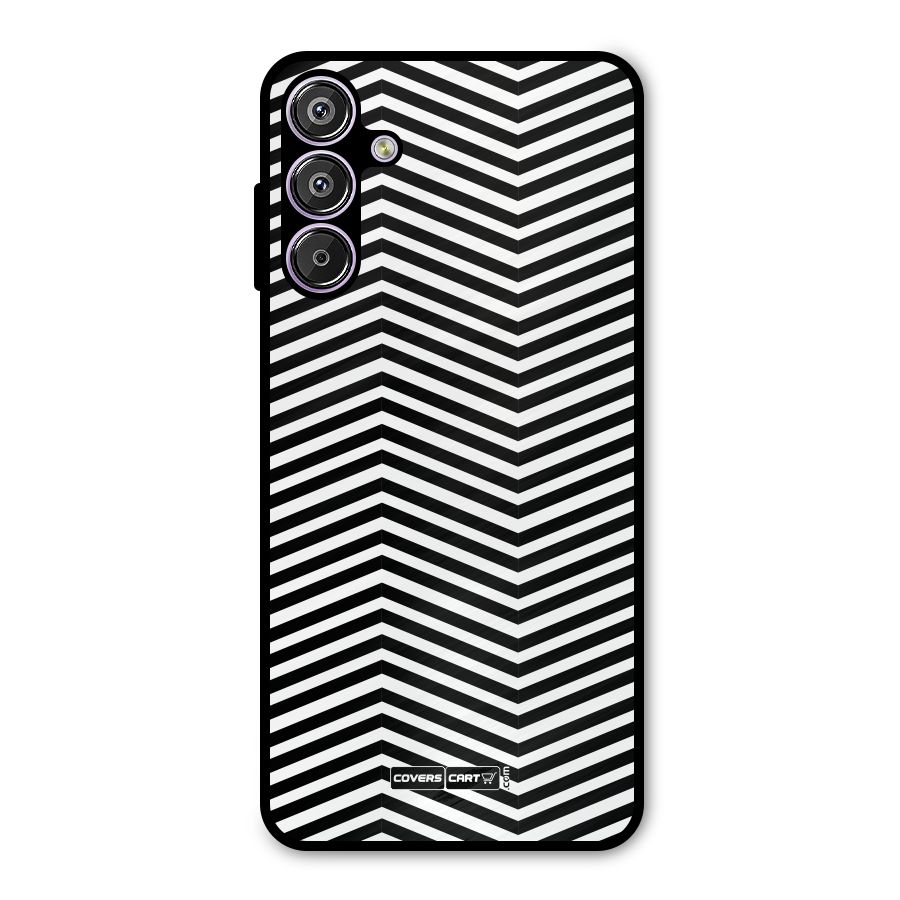 Classy Zig Zag Metal Back Case for Galaxy M15