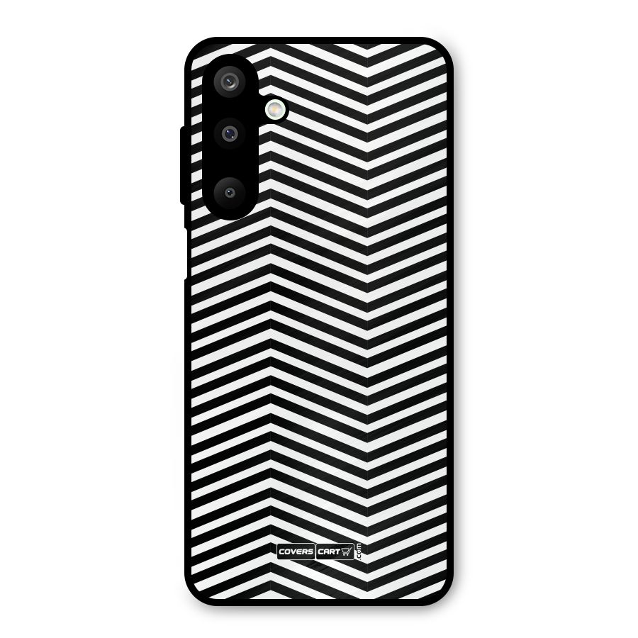 Classy Zig Zag Metal Back Case for Galaxy M16