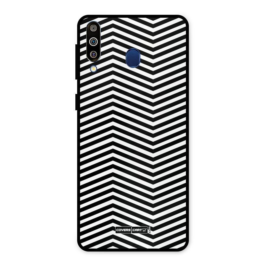 Classy Zig Zag Metal Back Case for Galaxy M30