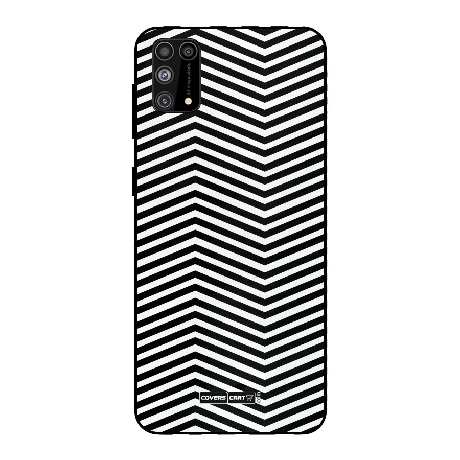 Classy Zig Zag Metal Back Case for Galaxy M31