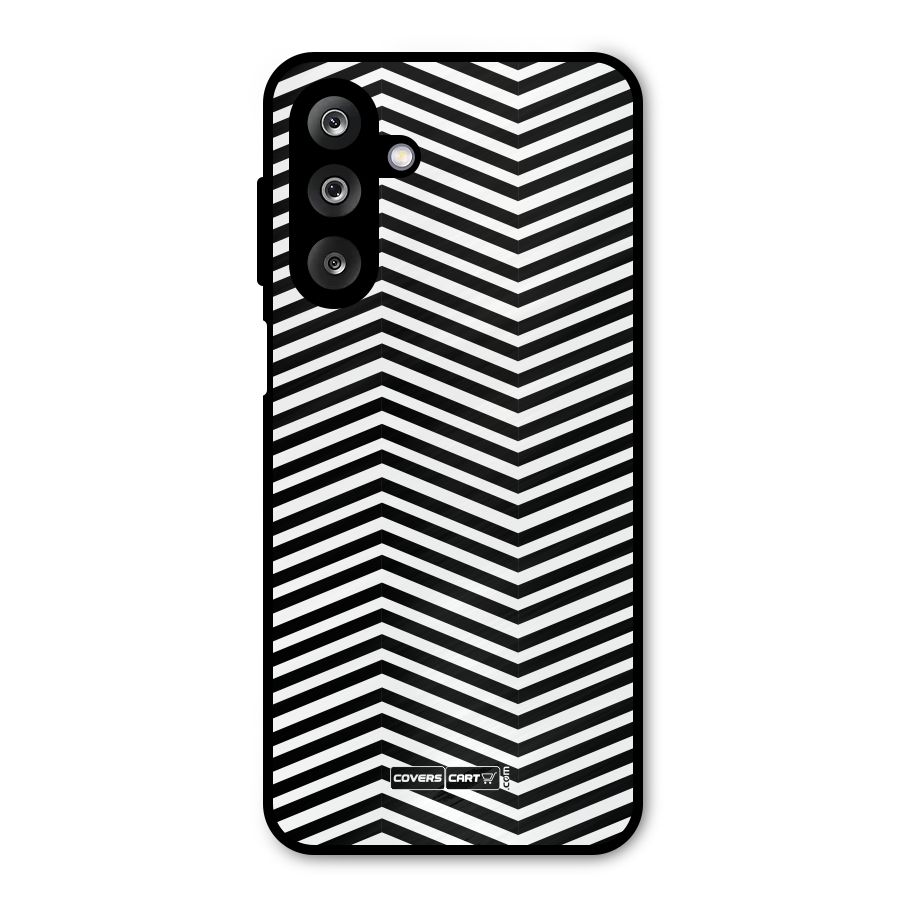 Classy Zig Zag Metal Back Case for Galaxy M36