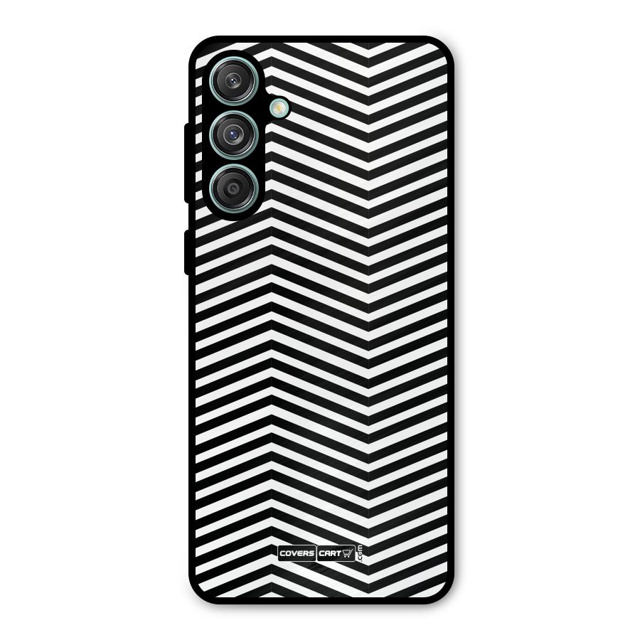Classy Zig Zag Metal Back Case for Galaxy M55 5G