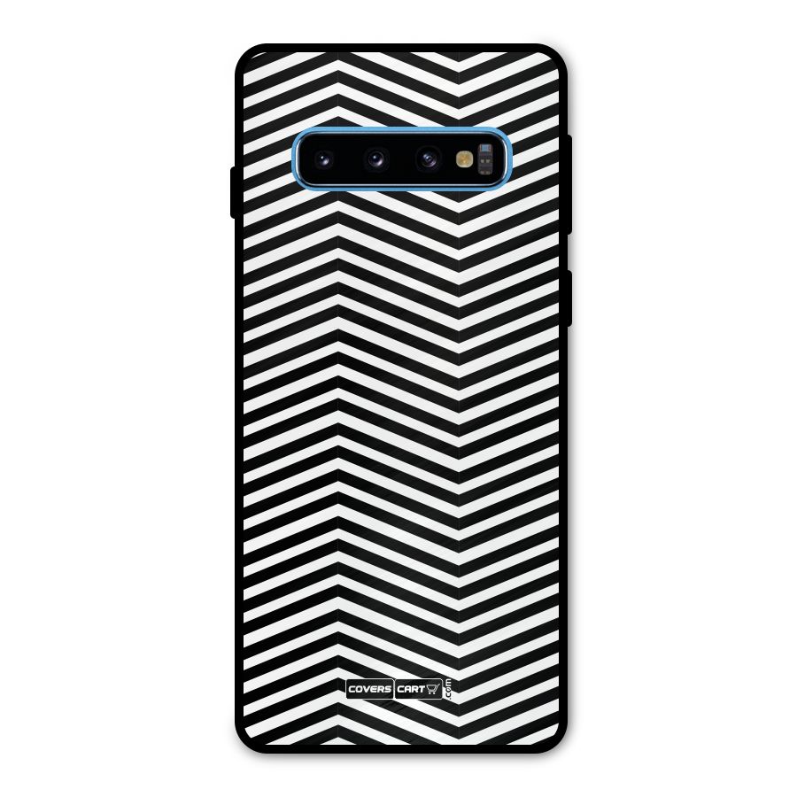 Classy Zig Zag Metal Back Case for Galaxy S10