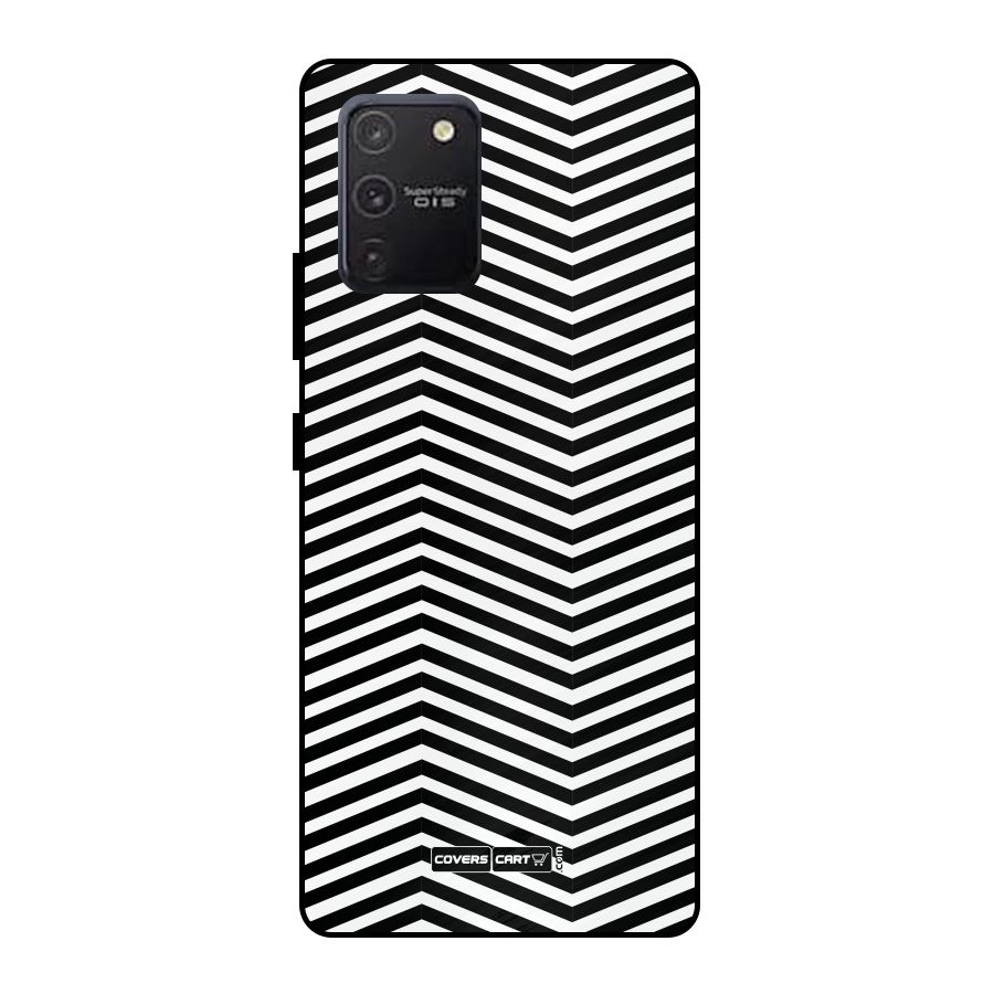 Classy Zig Zag Metal Back Case for Galaxy S10 Lite
