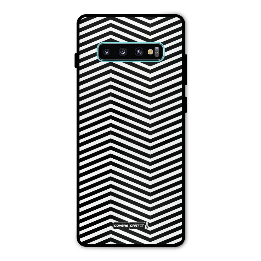 Classy Zig Zag Metal Back Case for Galaxy S10 Plus