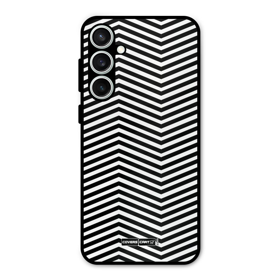 Classy Zig Zag Metal Back Case for Galaxy S23 FE