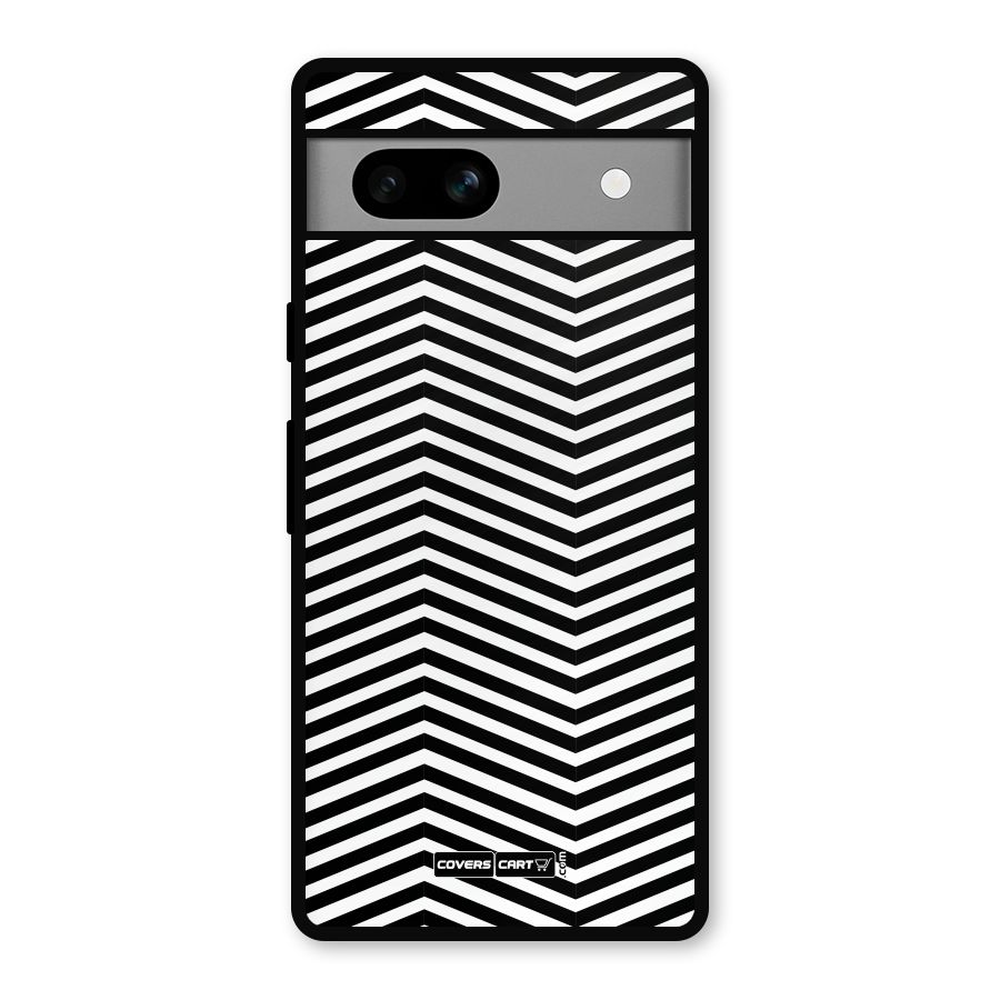 Classy Zig Zag Metal Back Case for Google Pixel 7a