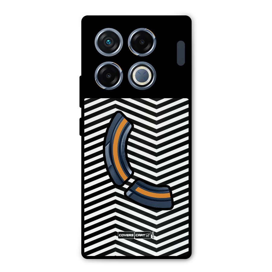 Classy Zig Zag Metal Back Case for Infinix GT 20 Pro