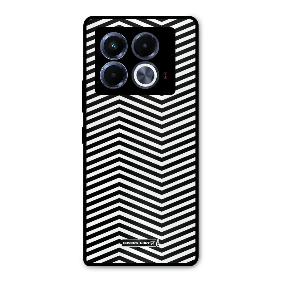 Classy Zig Zag Metal Back Case for Infinix Note 40 5G