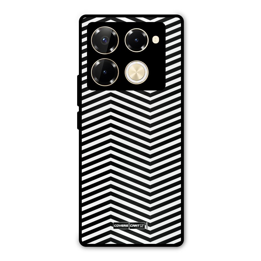Classy Zig Zag Metal Back Case for Infinix Note 40 Pro