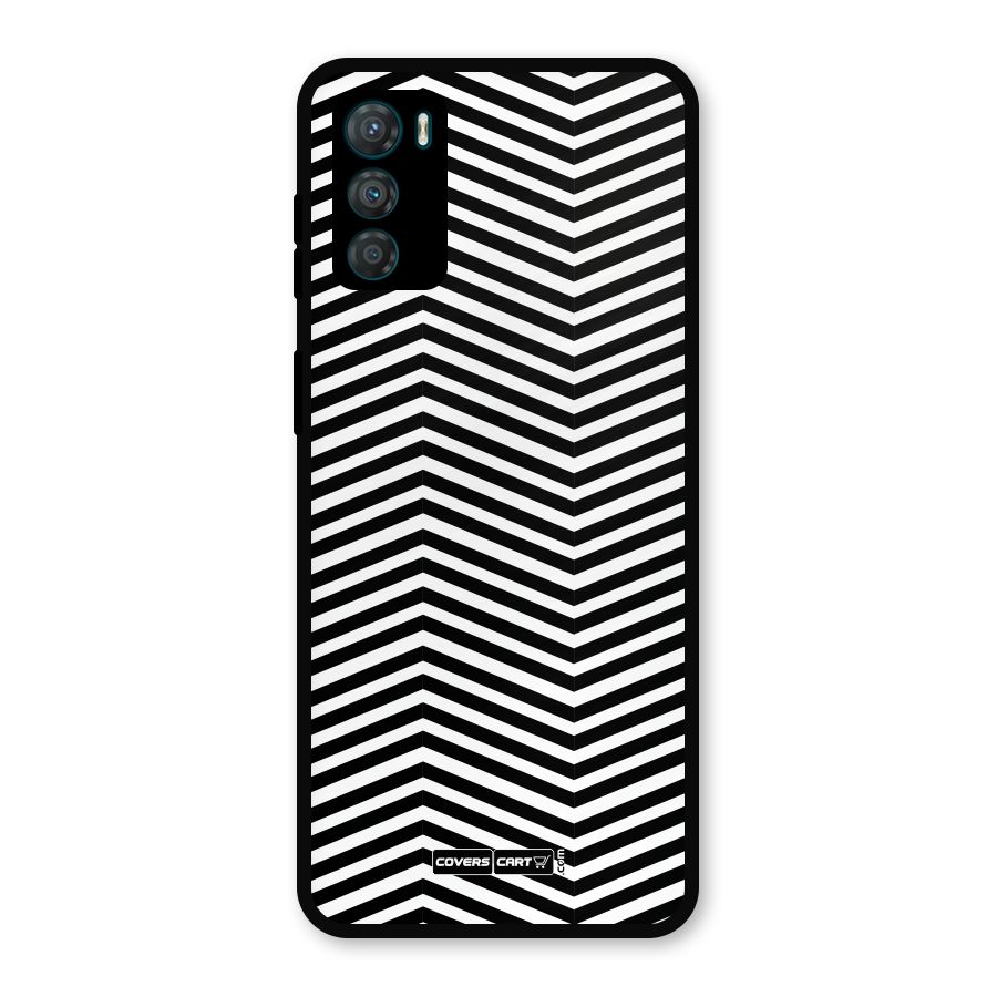 Classy Zig Zag Metal Back Case for Moto G42