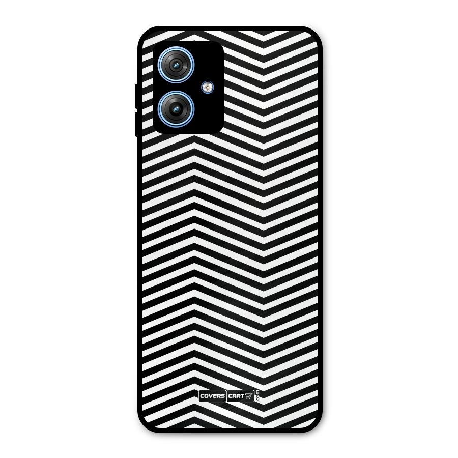 Classy Zig Zag Metal Back Case for Moto G54