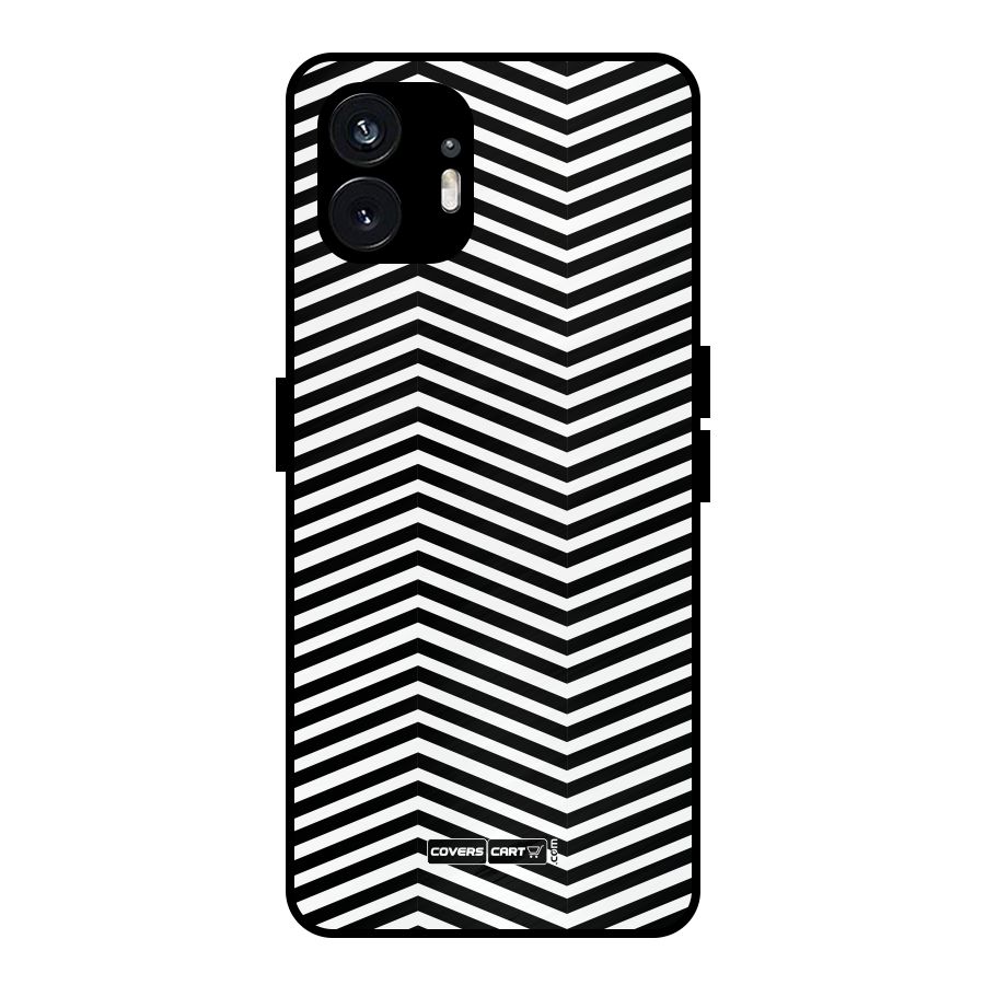 Classy Zig Zag Metal Back Case for Nothing Phone 2