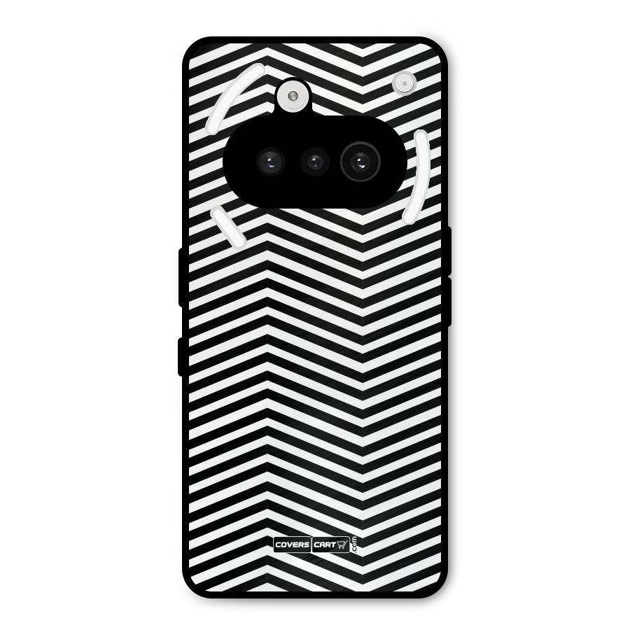 Classy Zig Zag Metal Back Case for Nothing Phone 3a
