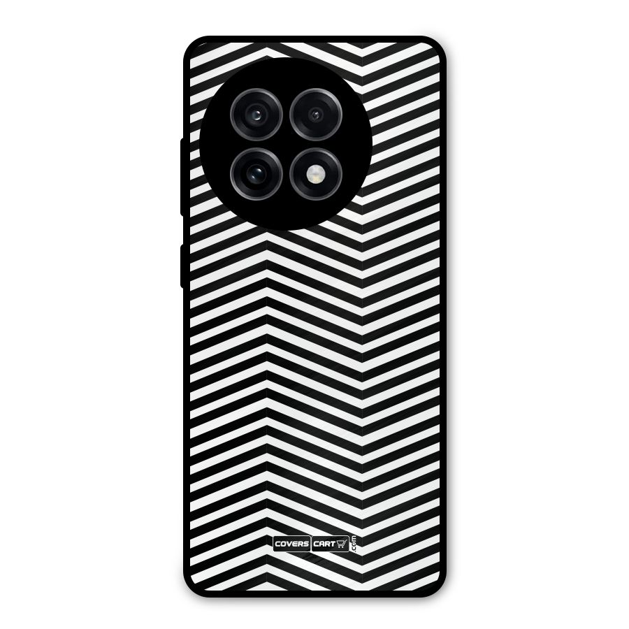 Classy Zig Zag Metal Back Case for OnePlus 13R