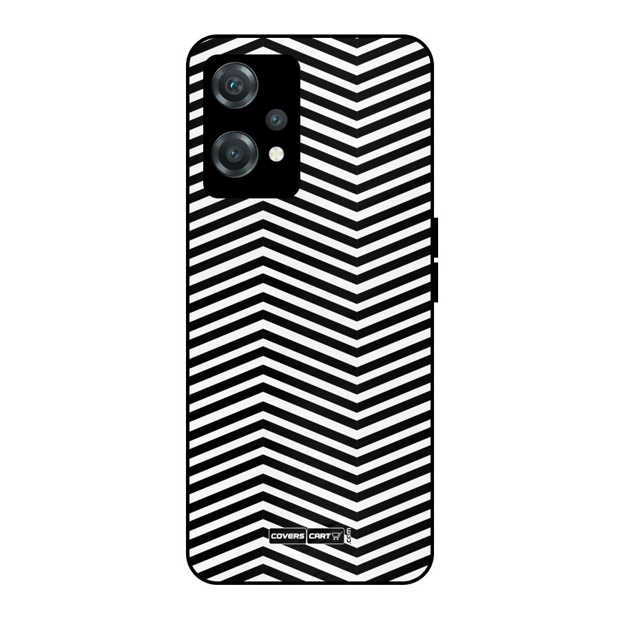 Classy Zig Zag Metal Back Case for OnePlus Nord CE 2 Lite 5G