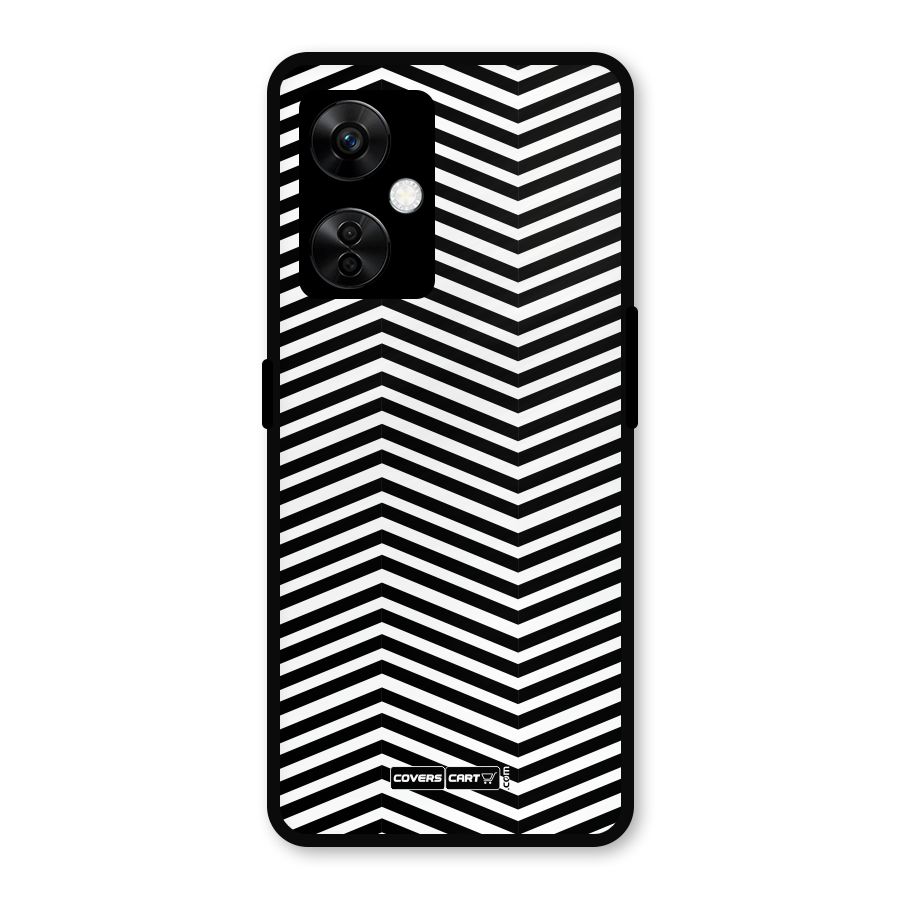 Classy Zig Zag Metal Back Case for OnePlus Nord CE 3 Lite