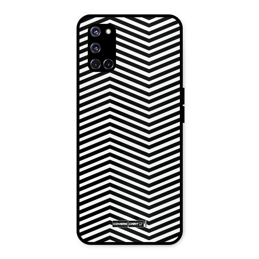 Classy Zig Zag Metal Back Case for Oppo A52