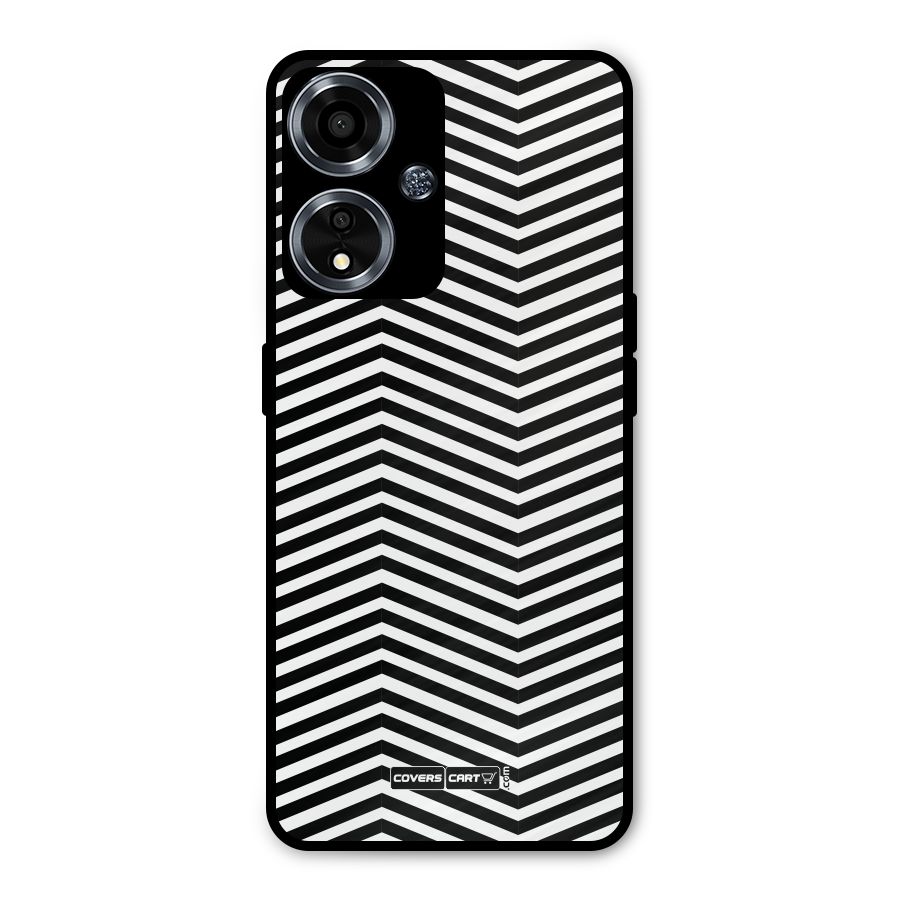 Classy Zig Zag Metal Back Case for Oppo A59