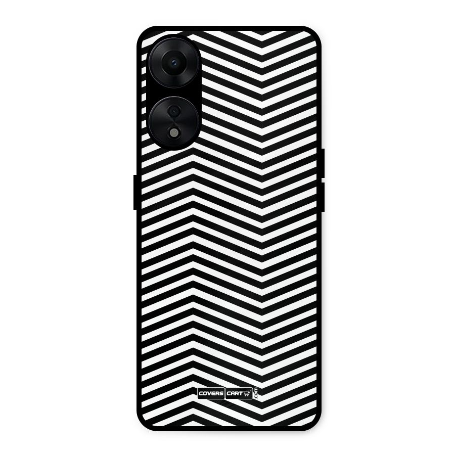 Classy Zig Zag Metal Back Case for Oppo A78 5G