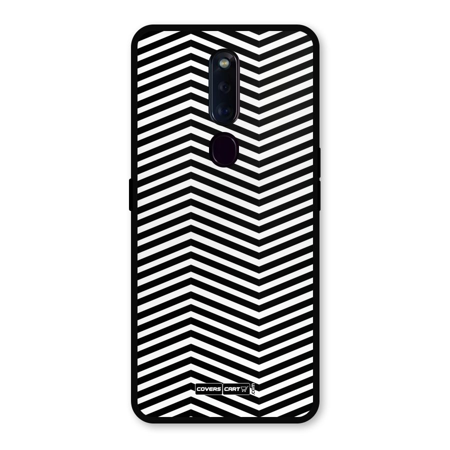 Classy Zig Zag Metal Back Case for Oppo F11 Pro