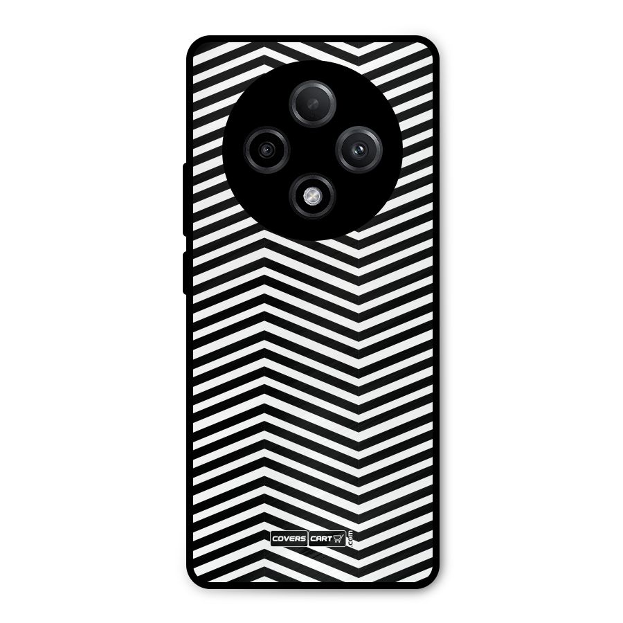 Classy Zig Zag Metal Back Case for Oppo F27 Pro Plus