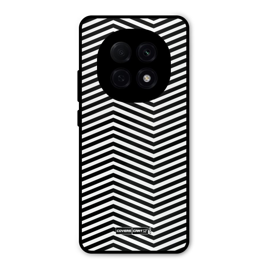 Classy Zig Zag Metal Back Case for Oppo F29 Pro