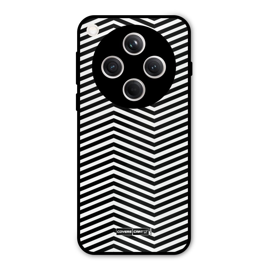 Classy Zig Zag Metal Back Case for Oppo Find X8