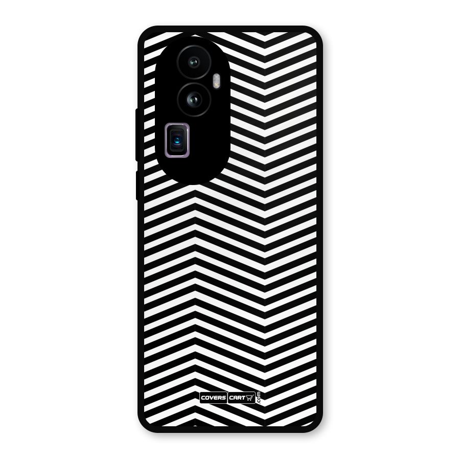 Classy Zig Zag Metal Back Case for Oppo Reno10 Pro Plus