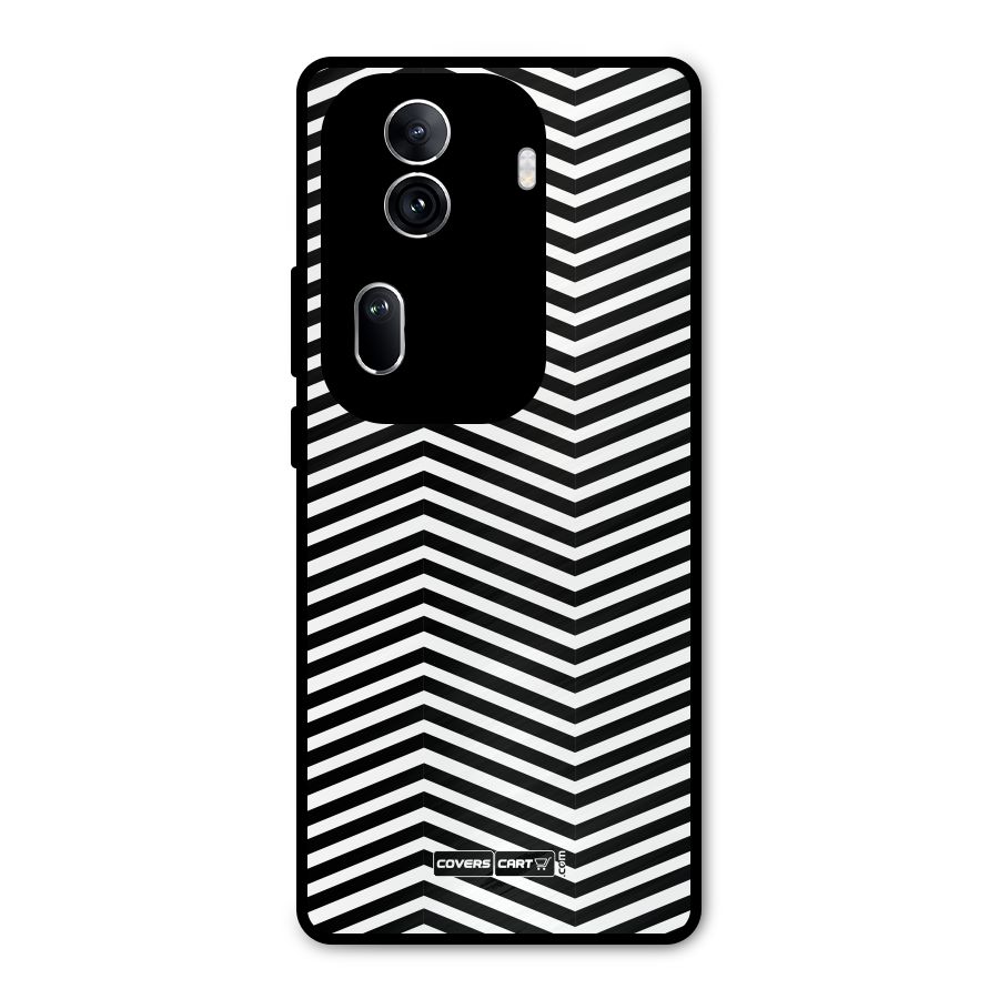 Classy Zig Zag Metal Back Case for Oppo Reno11 Pro 5G