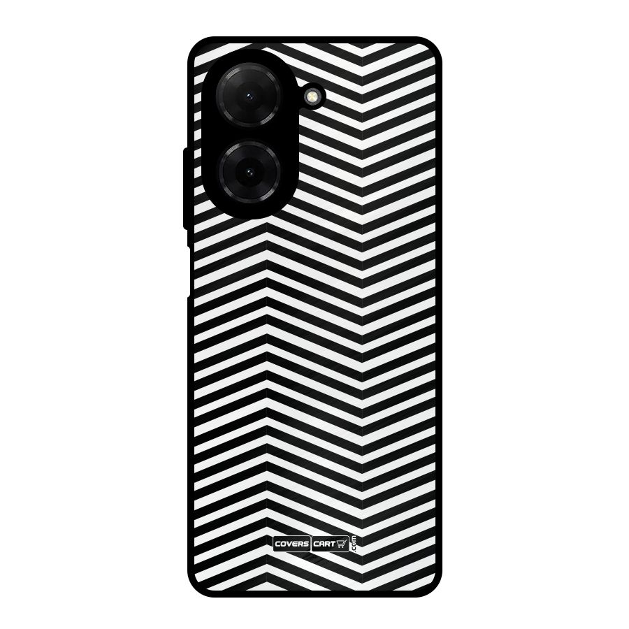 Classy Zig Zag Metal Back Case for Poco C71